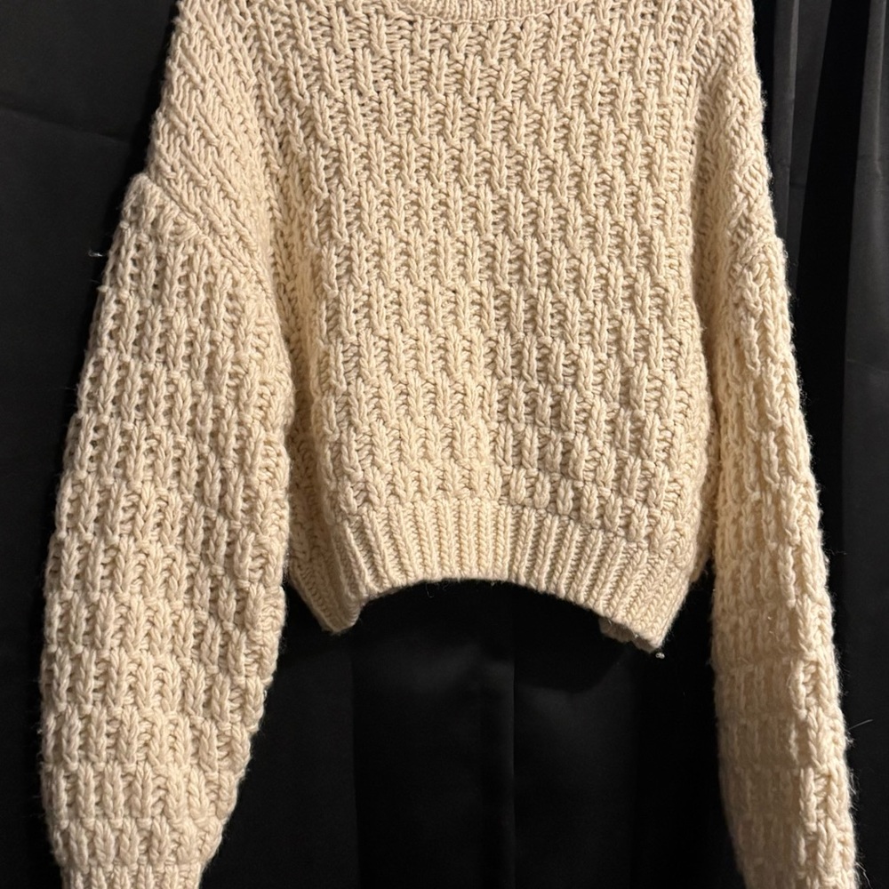 Universal Thread Textured Knit Sweater - Cream